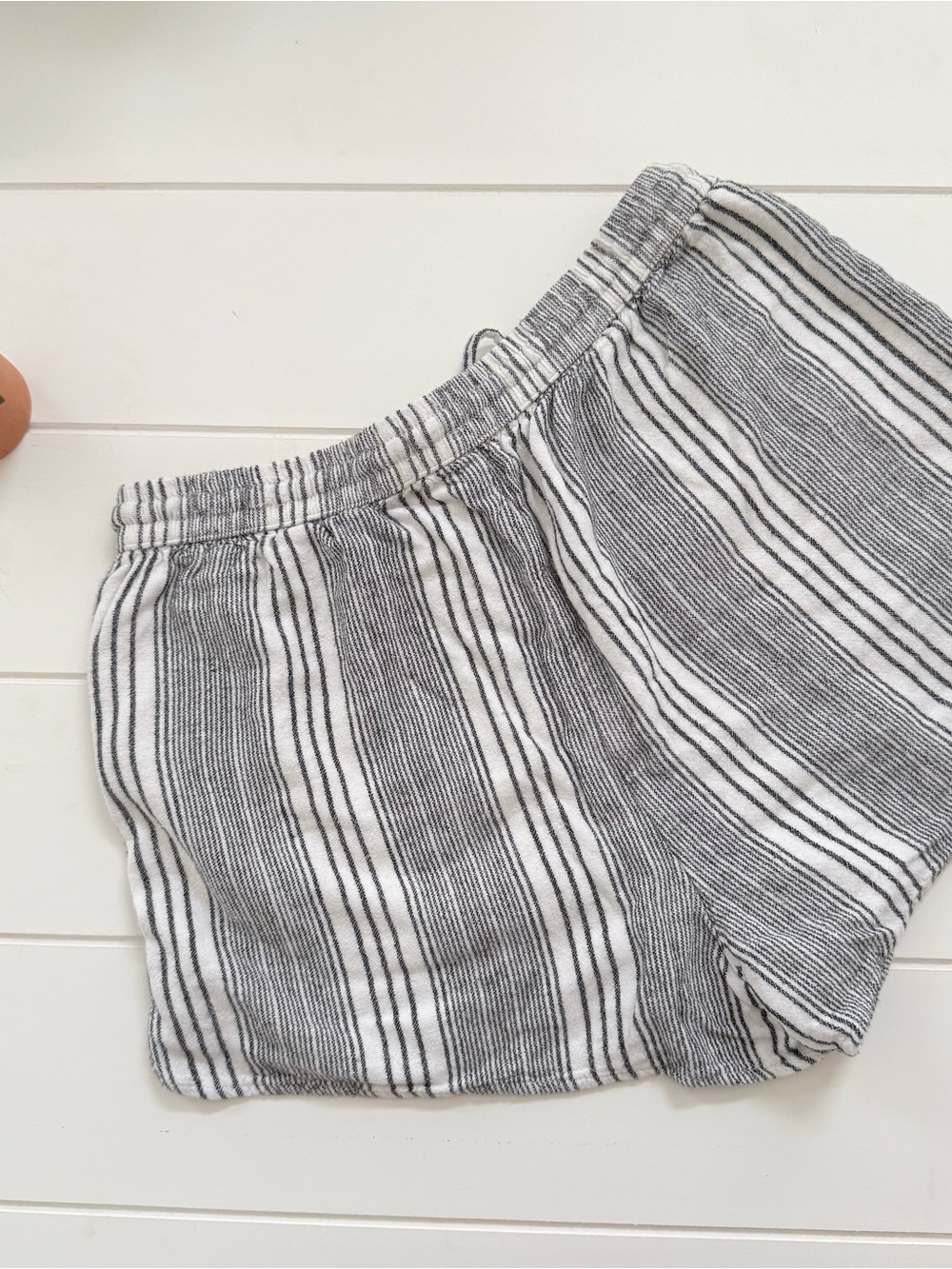 Hollister Black and White Striped Women’s Casual Shorts